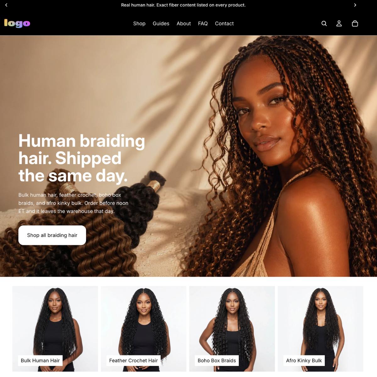 Braiding Hair Dropship Website