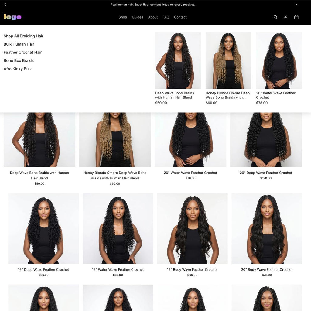 Braiding Hair Dropship Website