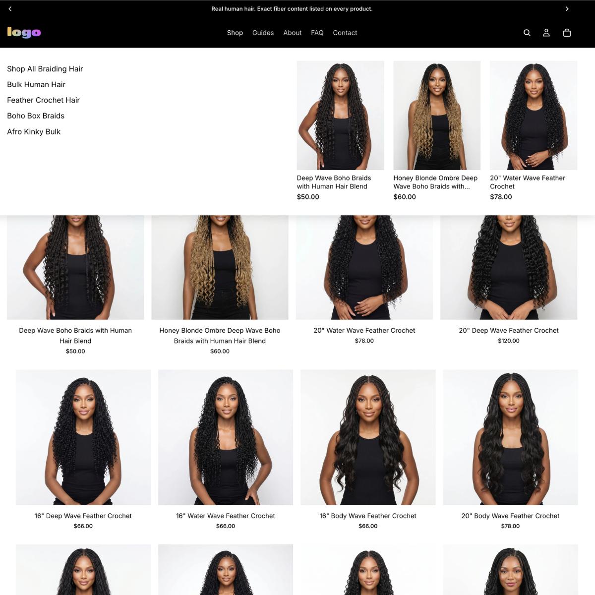 Braiding Hair Dropship Website