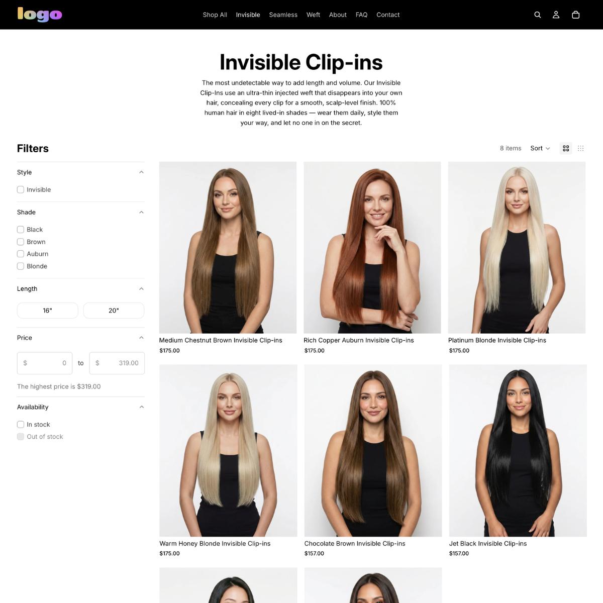 Clip-In Hair Extension Dropship Website