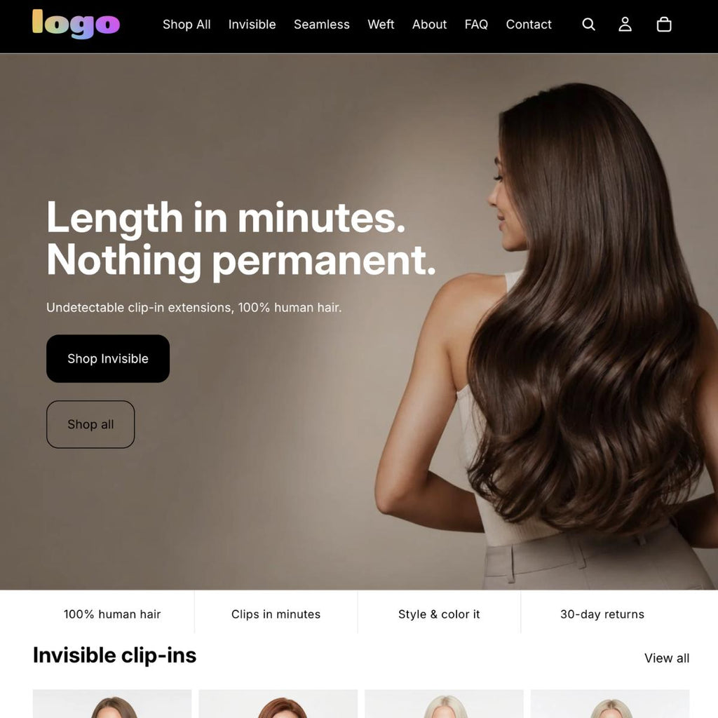 Clip-In Hair Extension Dropship Website