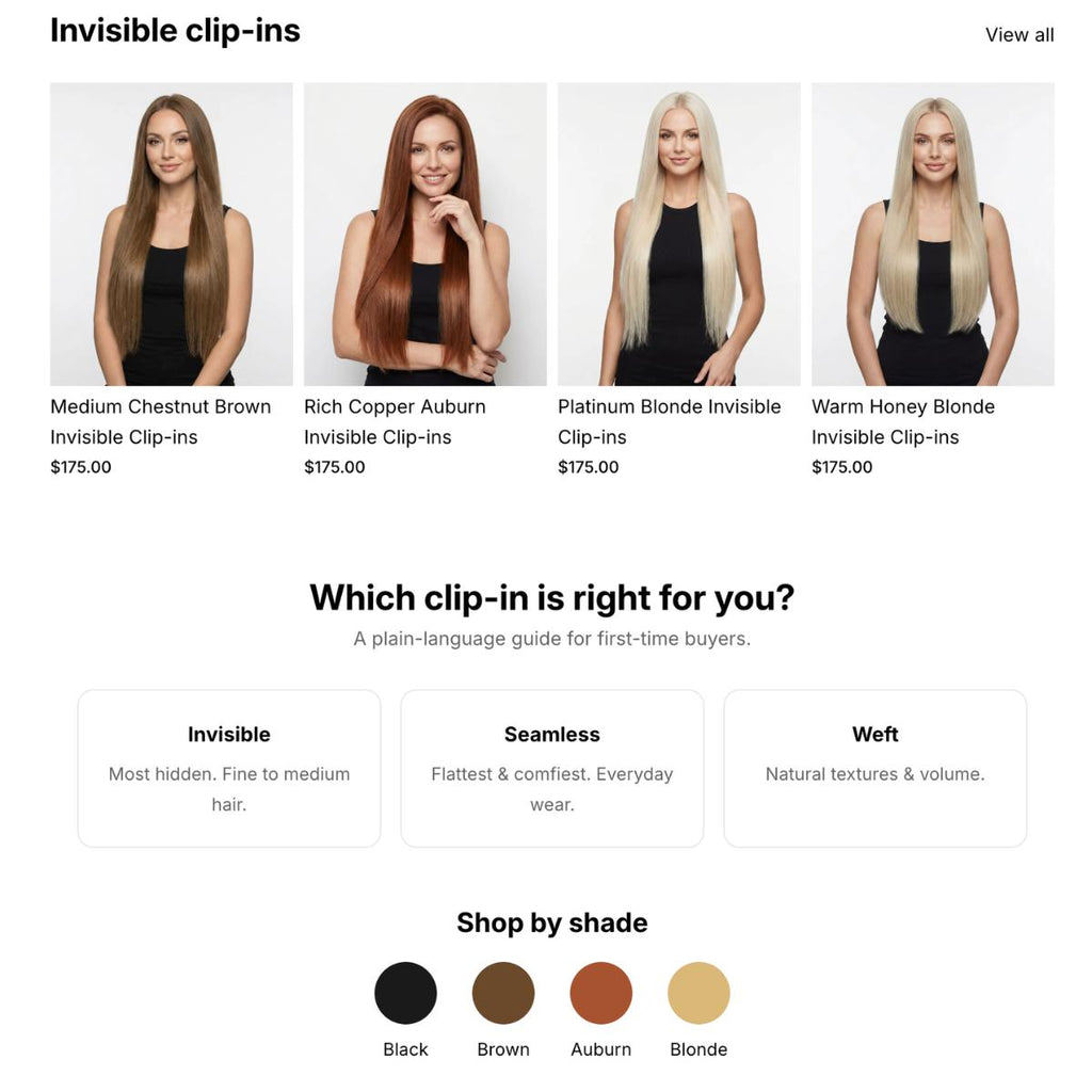 Clip-In Hair Extension Dropship Website