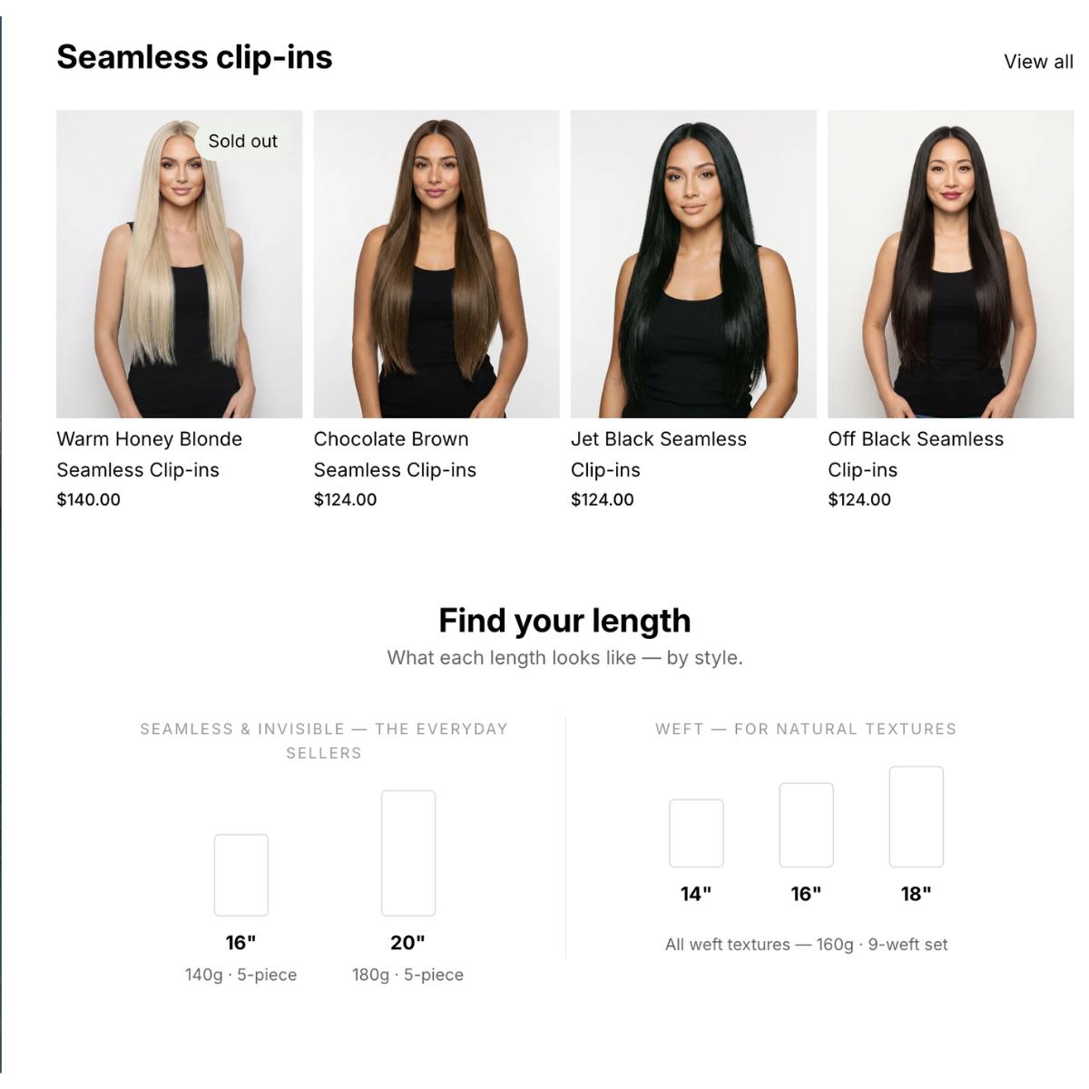 Clip-In Hair Extension Dropship Website